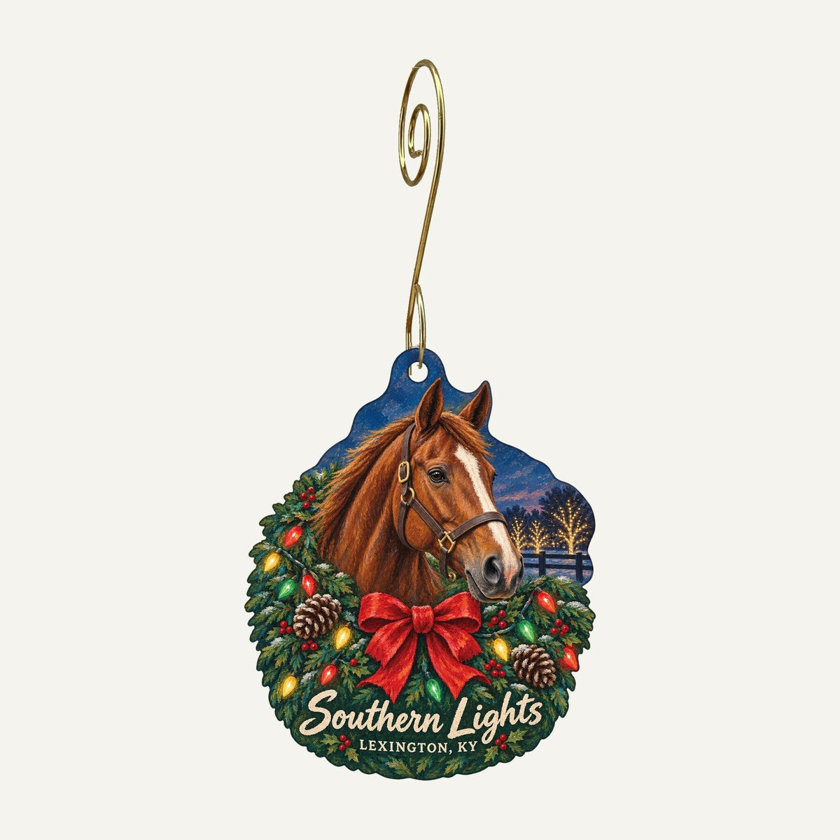 Coffee Times Coffee House Christmas custom wood ornament OC651 hanging on hook