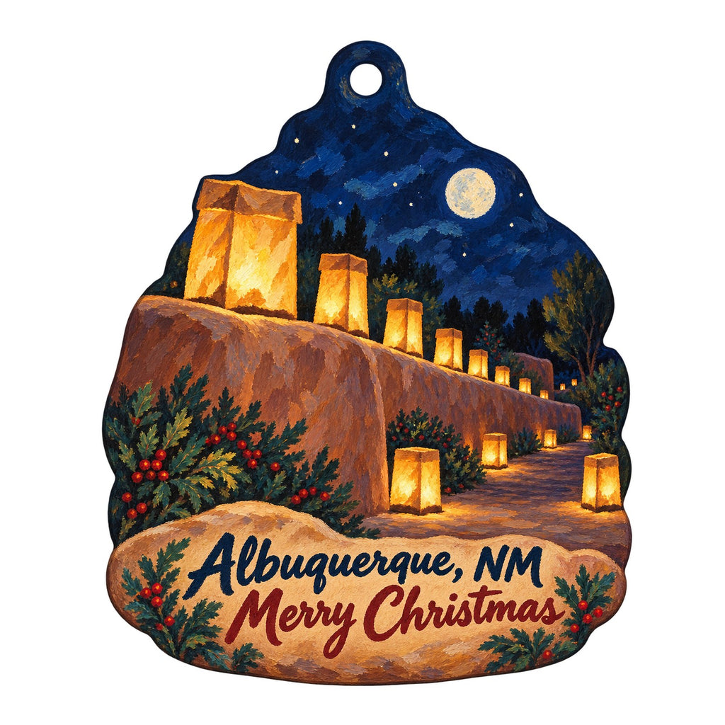 Duran Central Pharmacy Christmas custom wood ornament OC654 on white