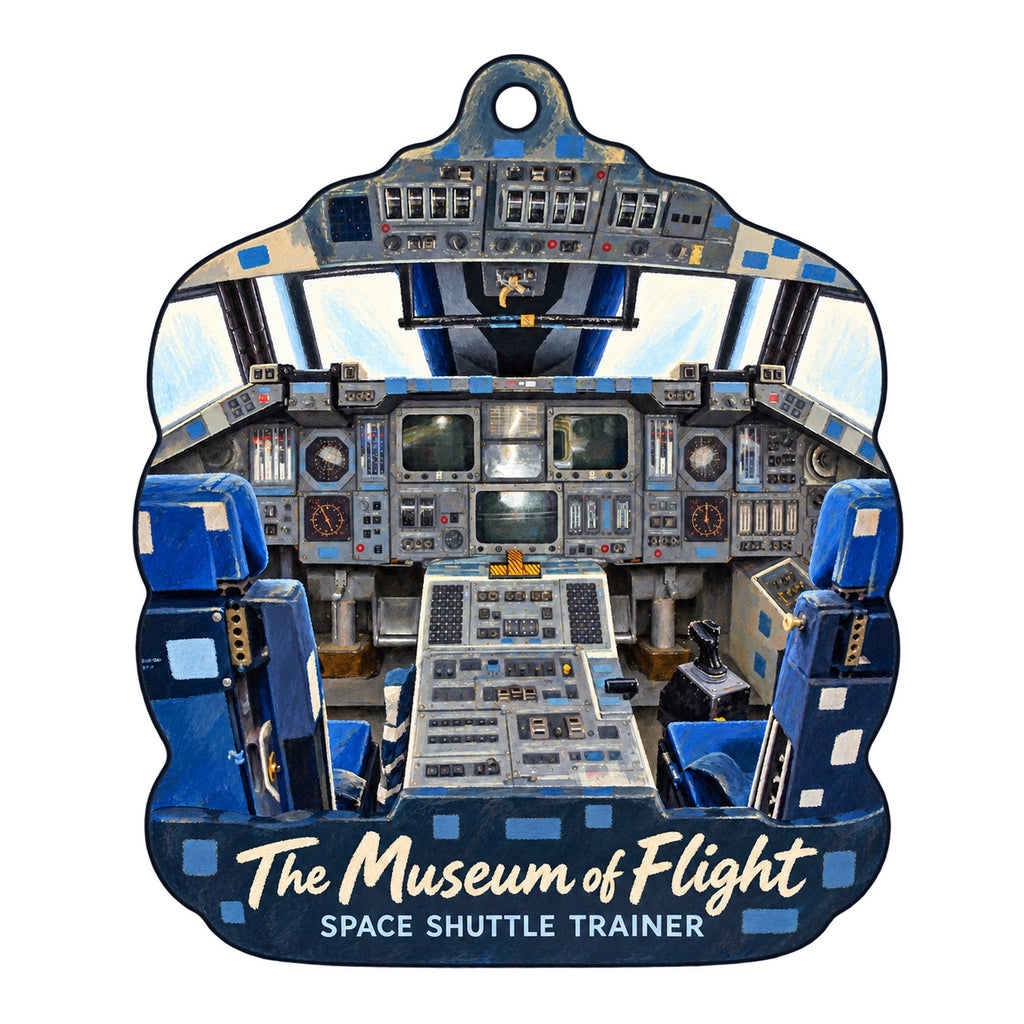 The Museum of Flight Town Icon custom wood ornament OC667 on white