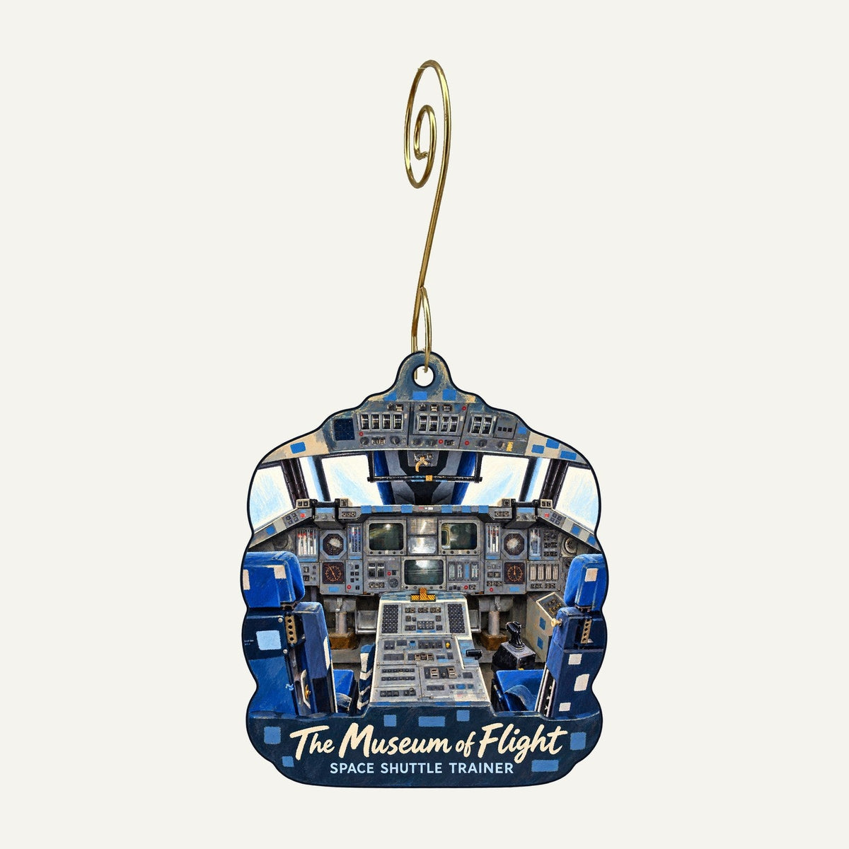 The Museum of Flight Town Icon custom wood ornament OC667 hanging on hook