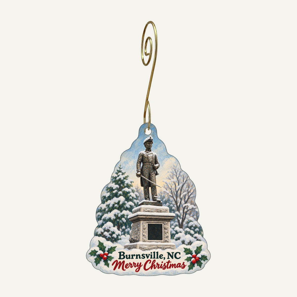 Something Special Gift Shop Christmas custom wood ornament OC678 hanging on hook