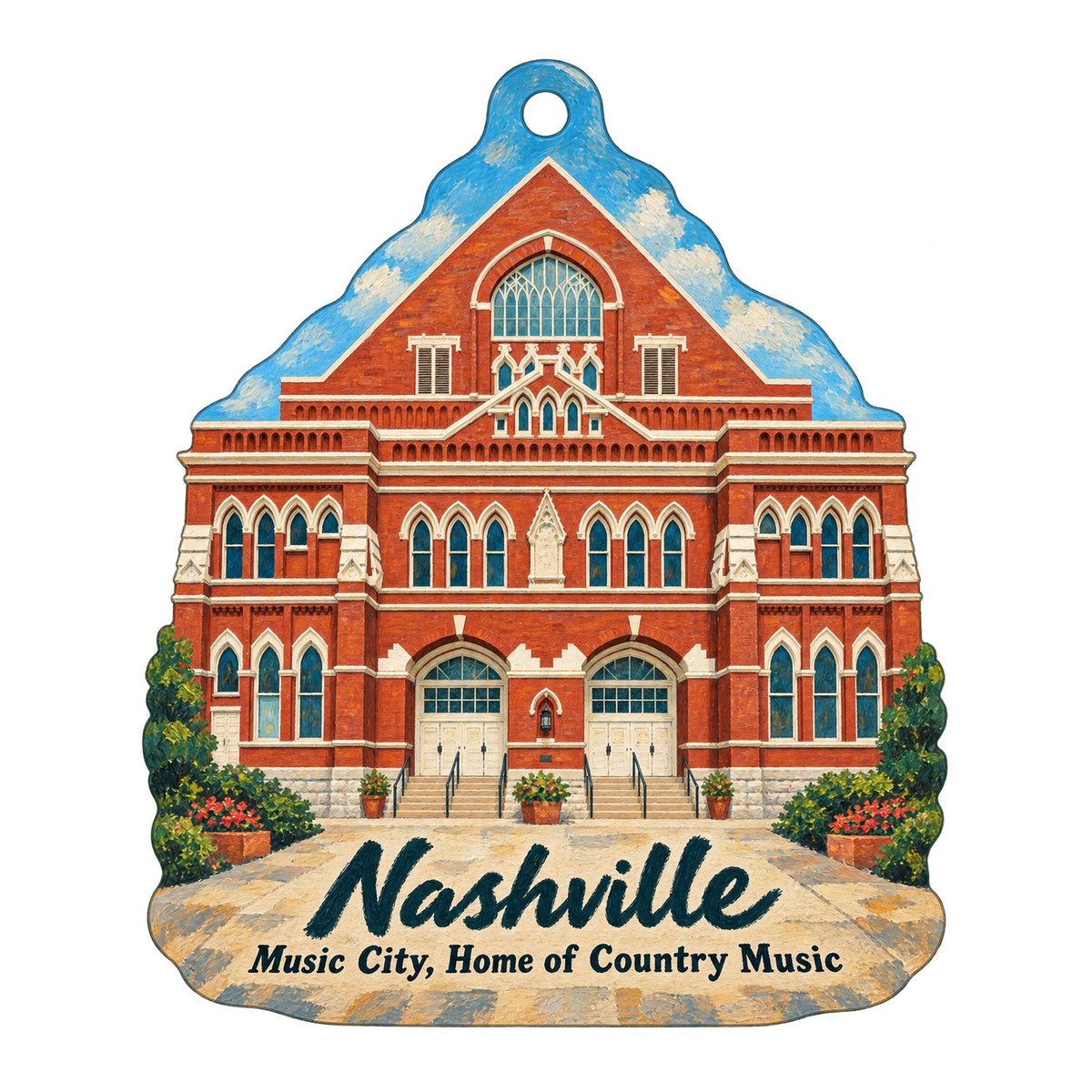 Legends Gifts Town Icon custom wood ornament OC67 on white