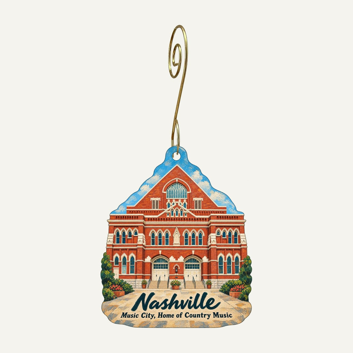 Legends Gifts Town Icon custom wood ornament OC67 hanging on hook