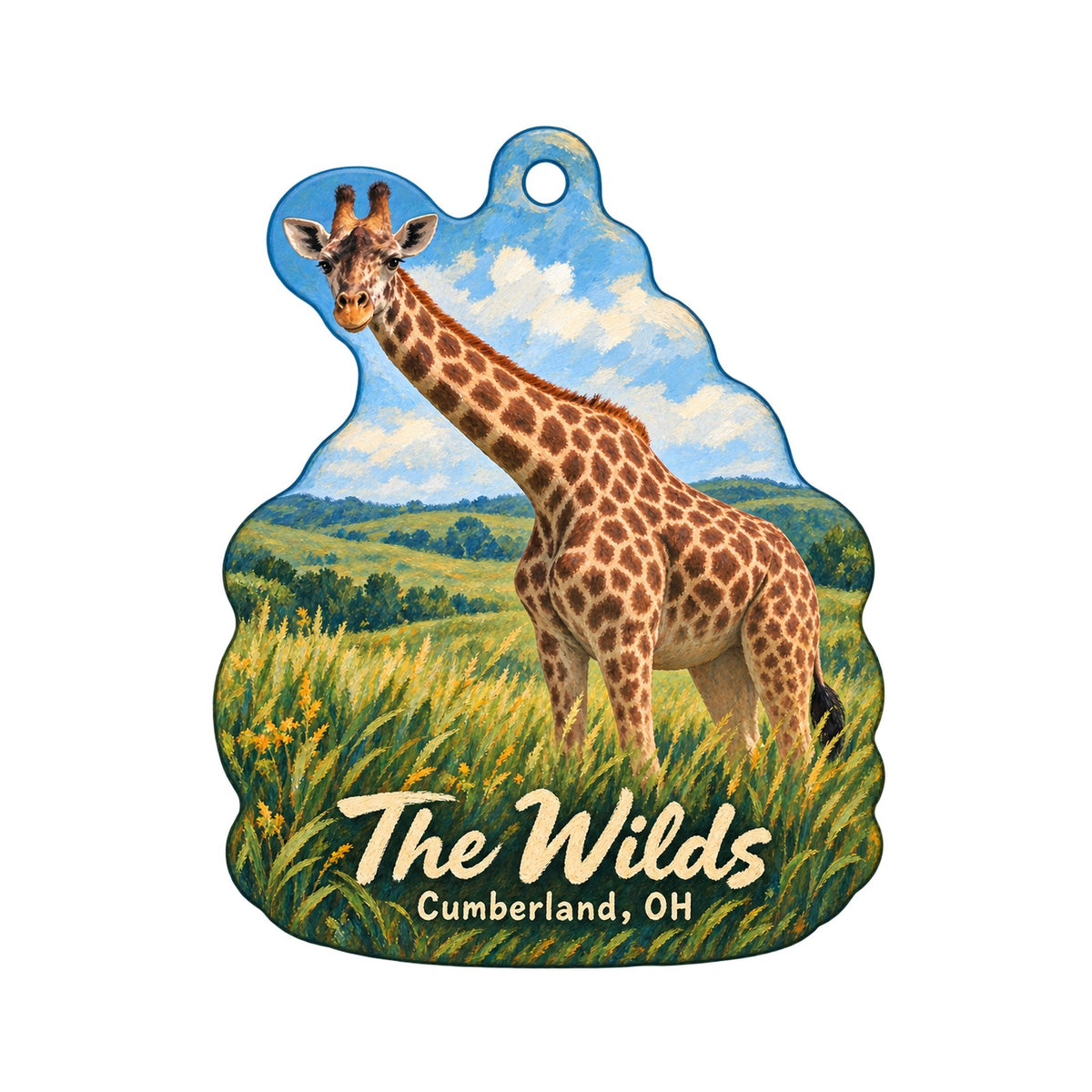 The Wilds Logo custom wood ornament OC683 on white