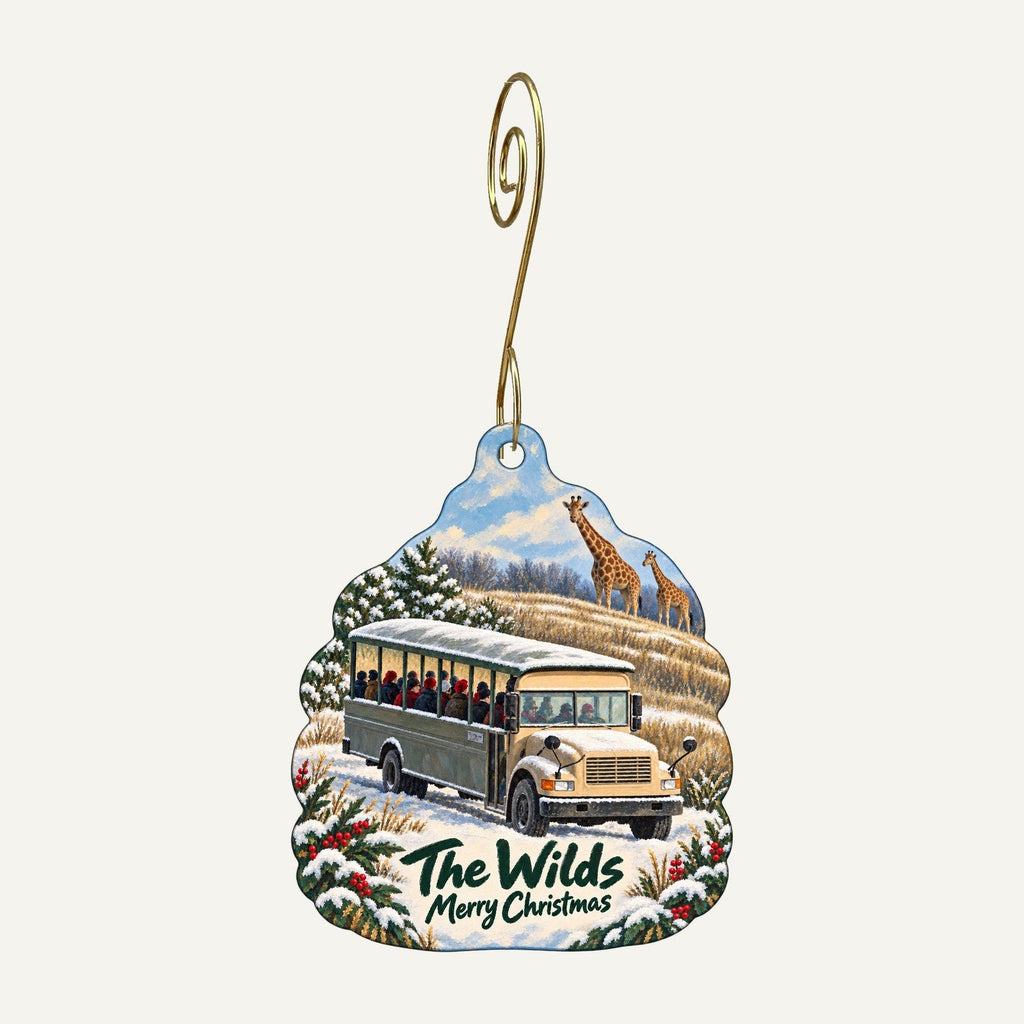 The Wilds Christmas custom wood ornament OC684 hanging on hook