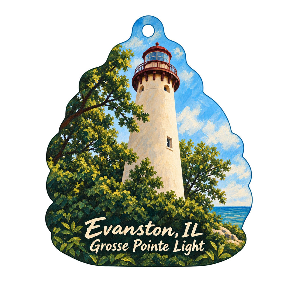 Stumble & Relish Town Icon custom wood ornament OC688 on white