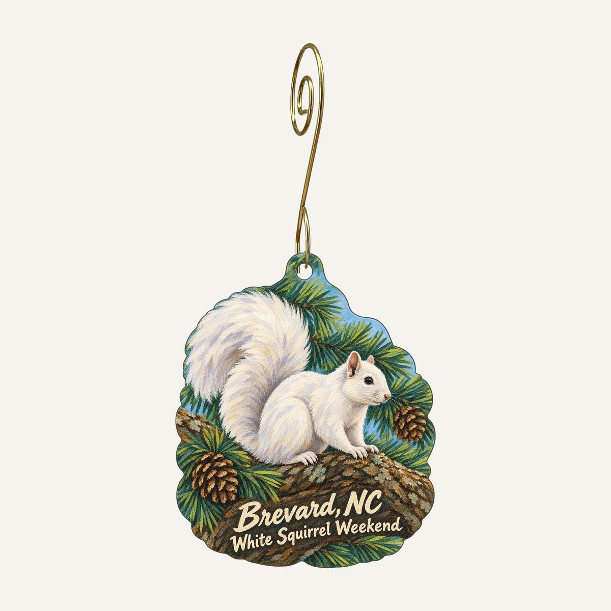 Local Color Town Icon custom wood ornament OC70 hanging on hook