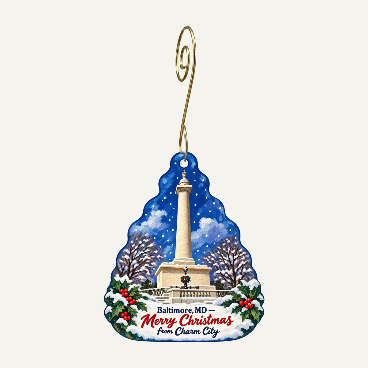 The Walters Art Museum Christmas custom wood ornament OC711 hanging on hook