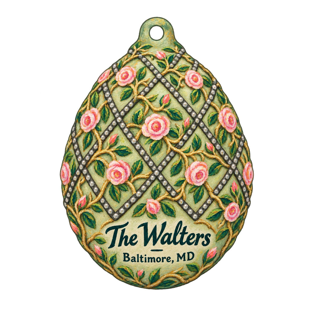 The Walters Art Museum Town Icon custom wood ornament OC712 on white