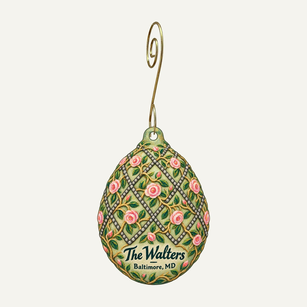 The Walters Art Museum Town Icon custom wood ornament OC712 hanging on hook