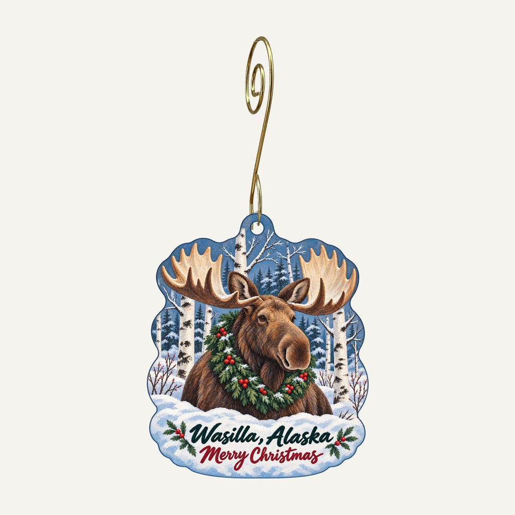 The Coffee Corner Christmas custom wood ornament OC723 hanging on hook