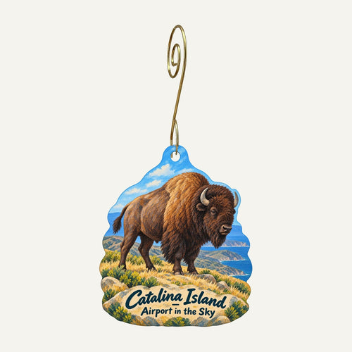 Airport in the Sky - DC-3 Gifts & Grill Town Icon custom wood ornament OC727 hanging on hook