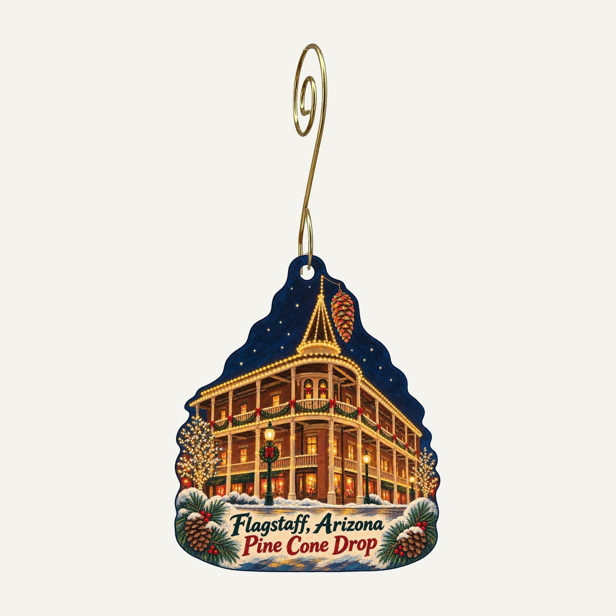 Plantae Christmas custom wood ornament OC735 hanging on hook