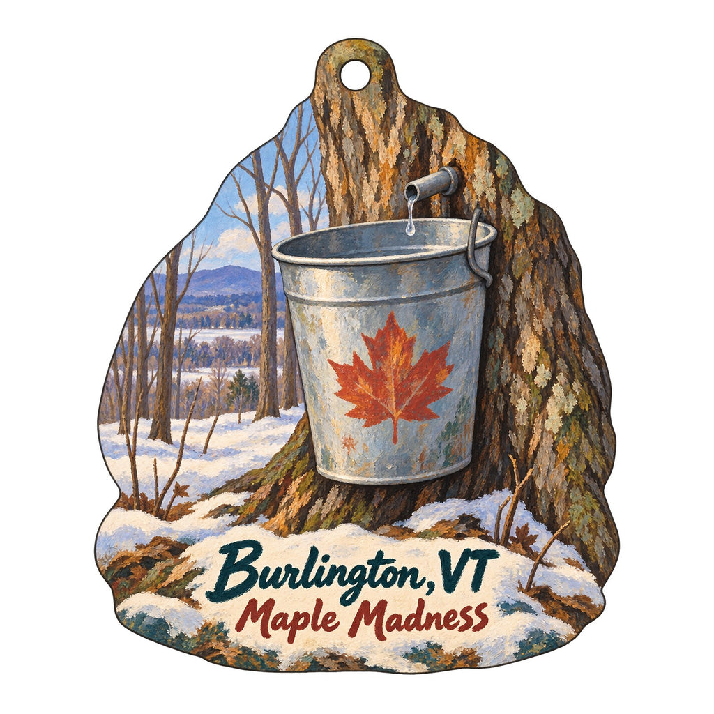 Gardener's Supply Company Town Icon custom wood ornament OC73 on white