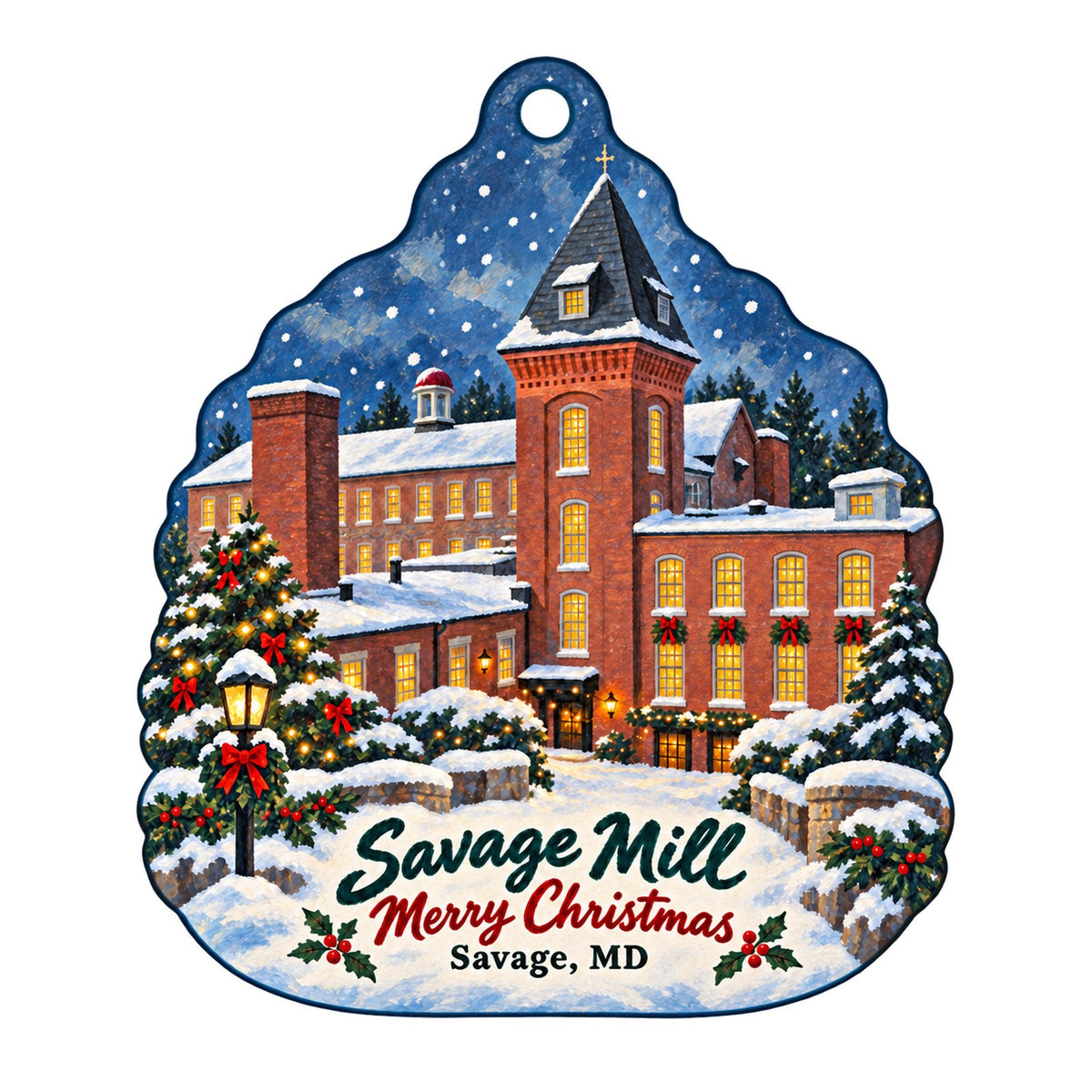 ArtCraft Christmas custom wood ornament OC741 on white
