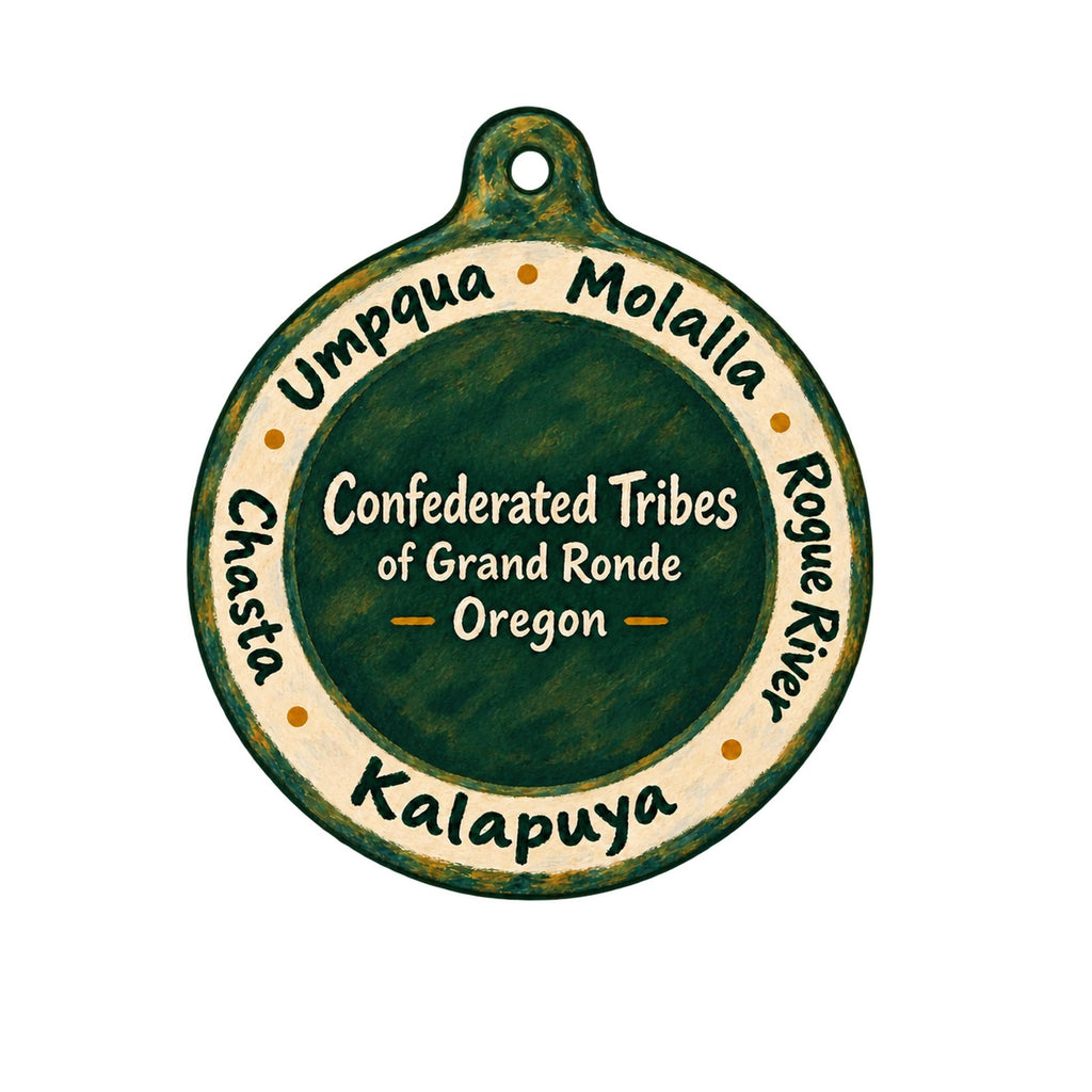Spirit Mountain Casino Town Icon custom wood ornament OC751 on white