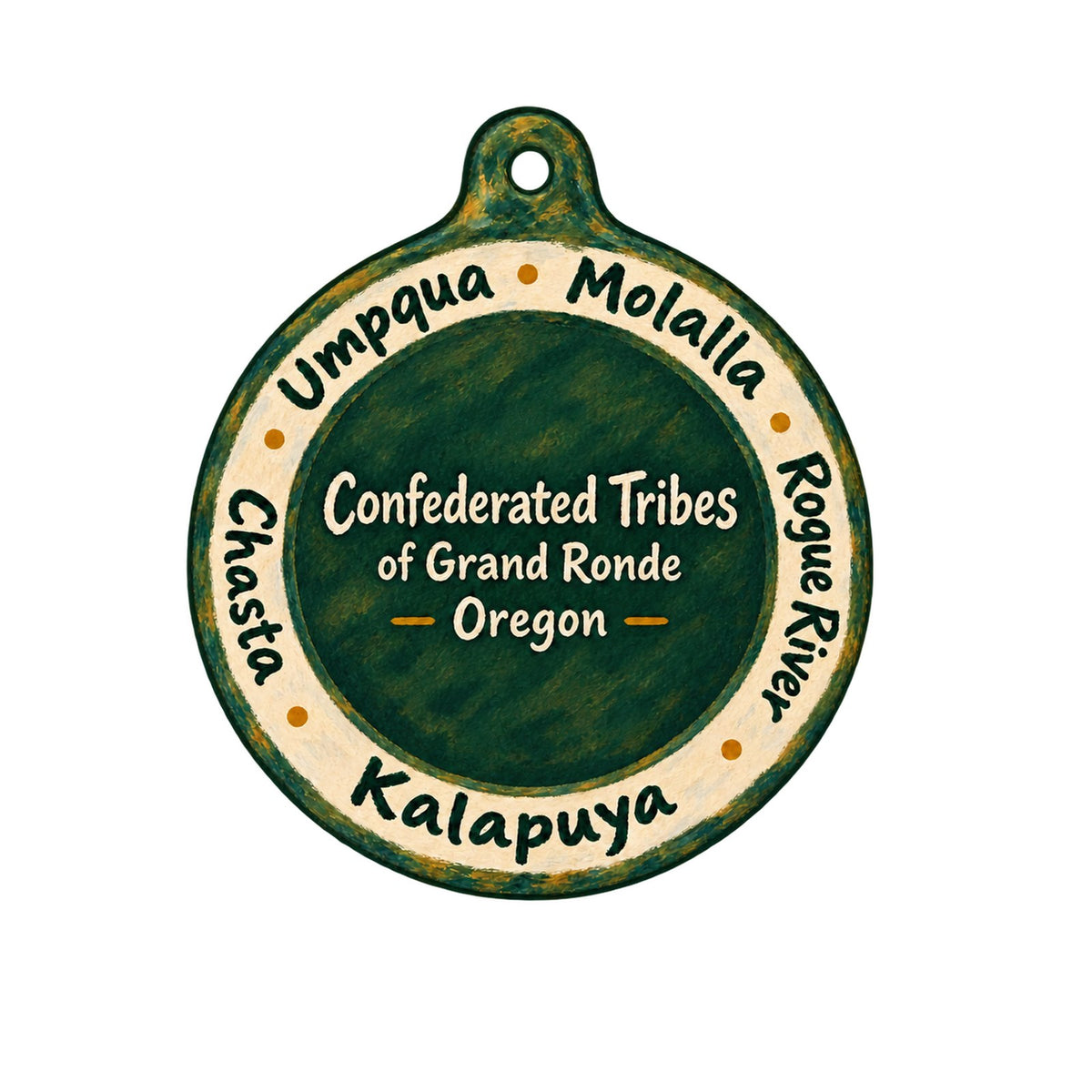 Spirit Mountain Casino Town Icon custom wood ornament OC751 on white