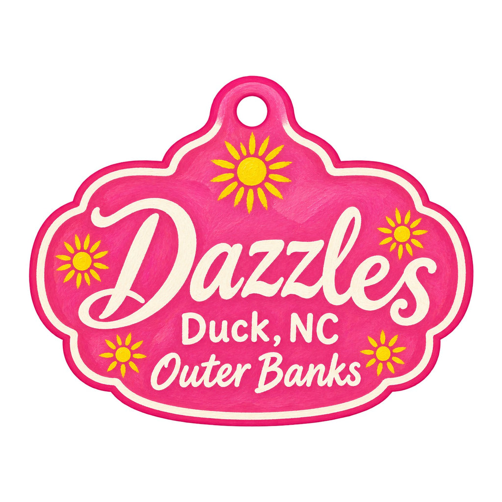 Dazzles Logo custom wood ornament OC752 on white