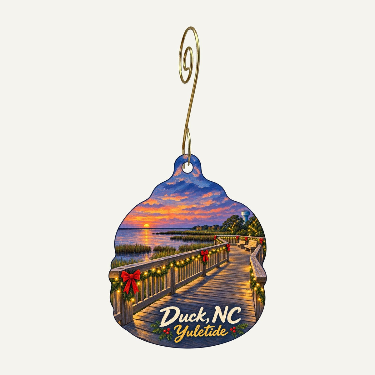 Dazzles Christmas custom wood ornament OC753 hanging on hook