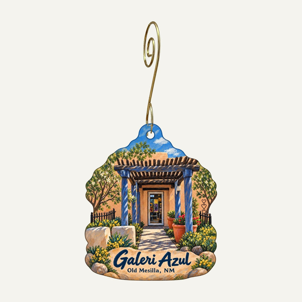 Galeri Azul Logo custom wood ornament OC755 hanging on hook