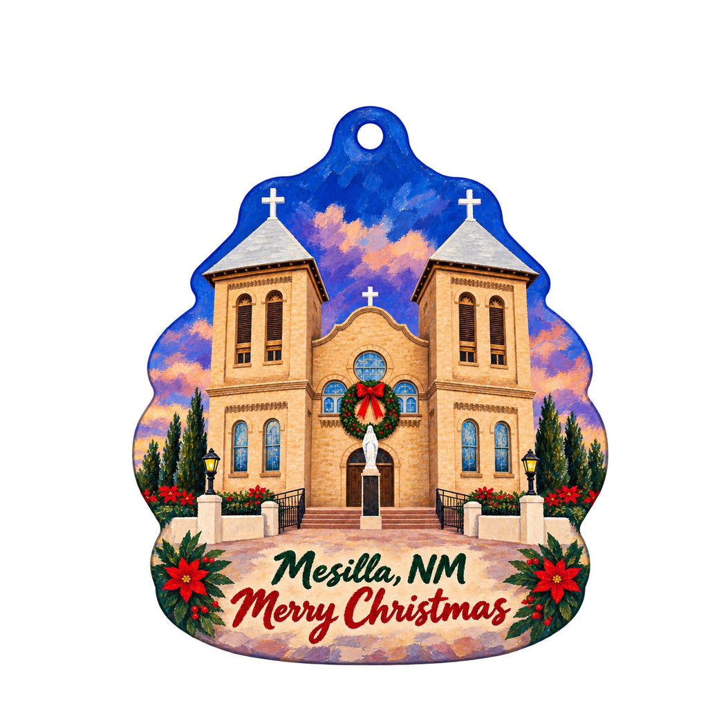 Galeri Azul Christmas custom wood ornament OC756 on white