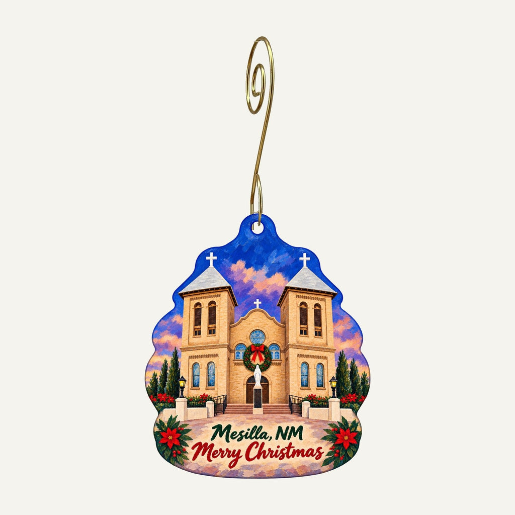 Galeri Azul Christmas custom wood ornament OC756 hanging on hook