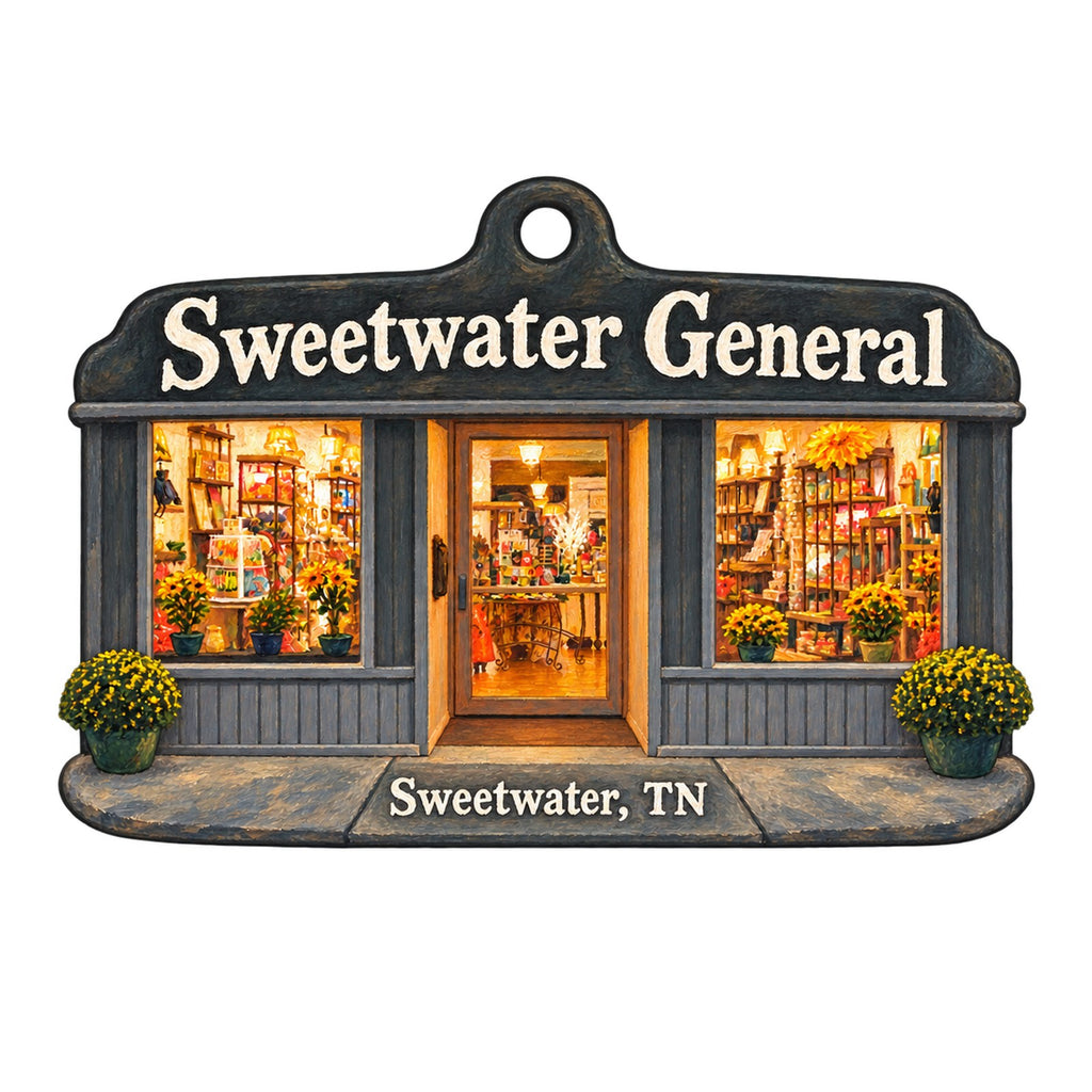 Sweetwater General Logo custom wood ornament OC764 on white