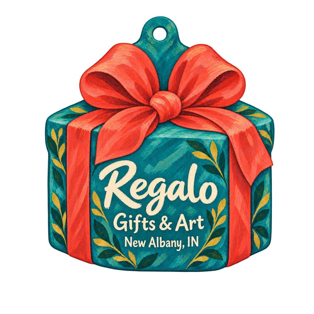 Regalo Logo custom wood ornament OC767 on white
