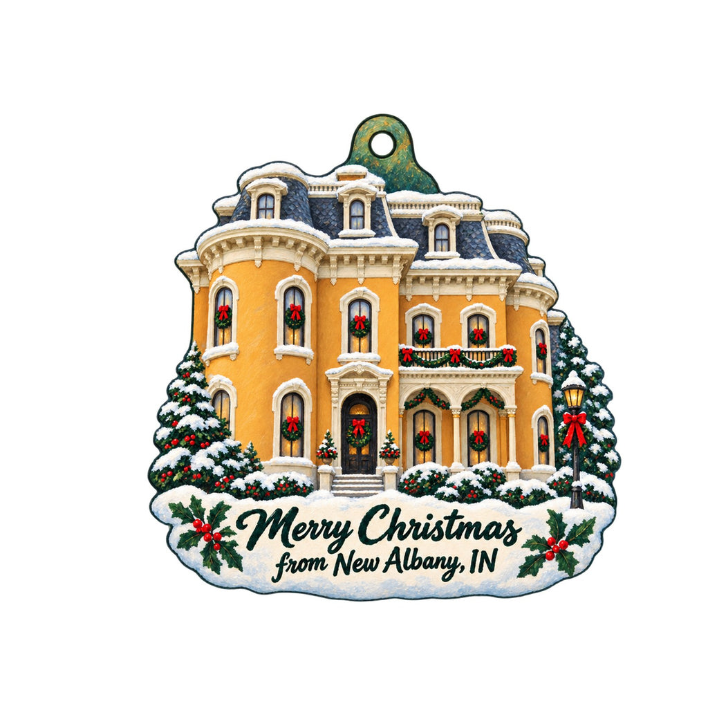 Regalo Christmas custom wood ornament OC768 on white