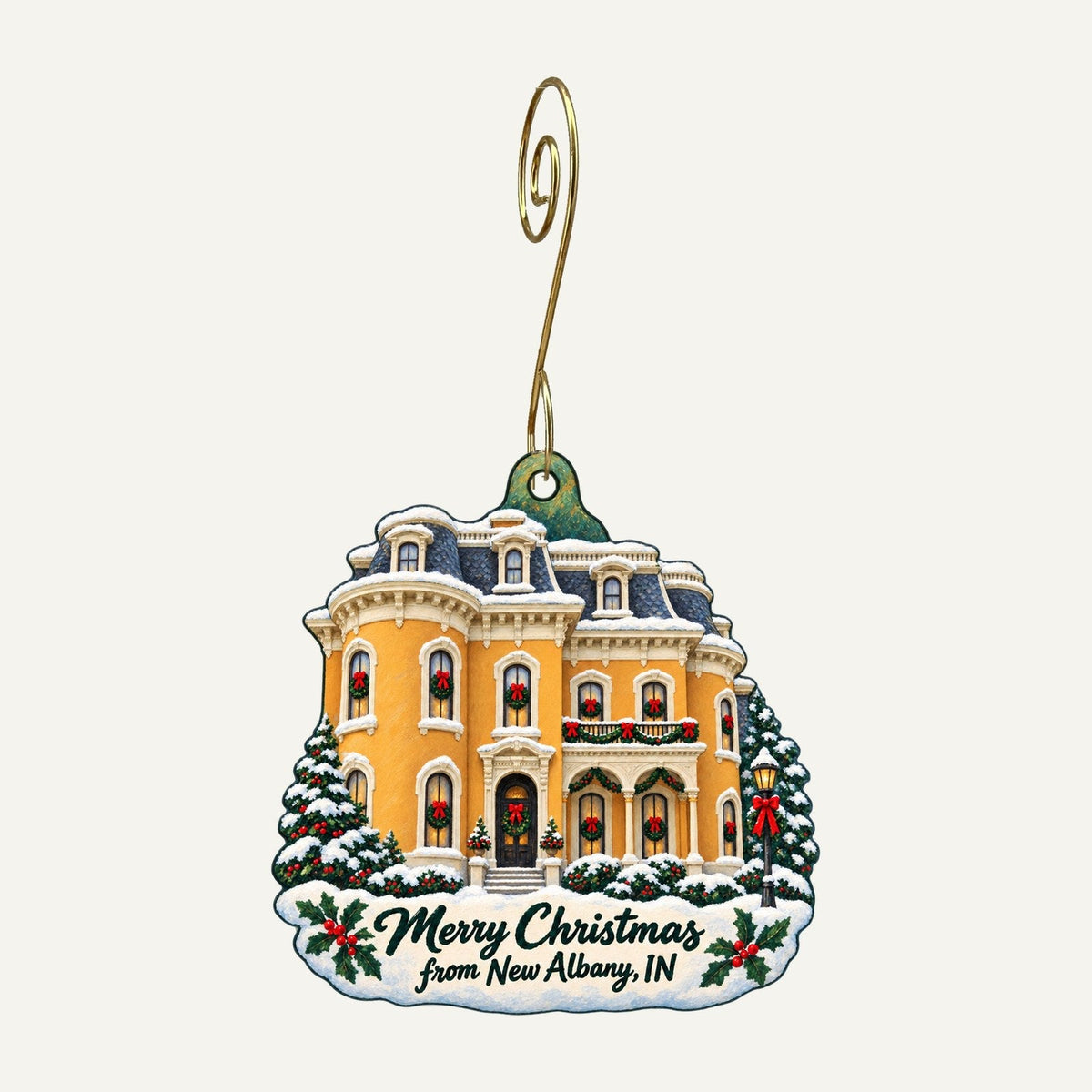 Regalo Christmas custom wood ornament OC768 hanging on hook
