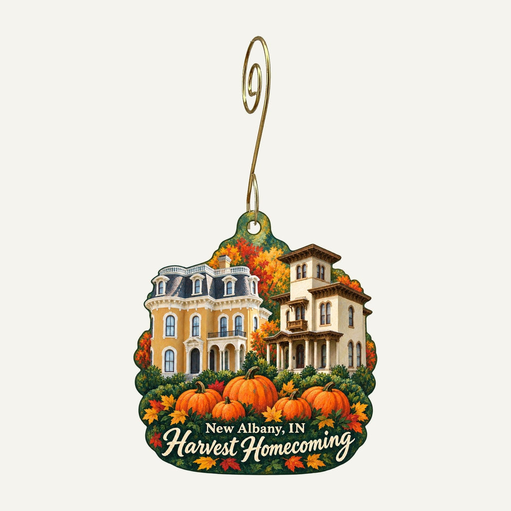 Regalo Town Icon custom wood ornament OC769 hanging on hook