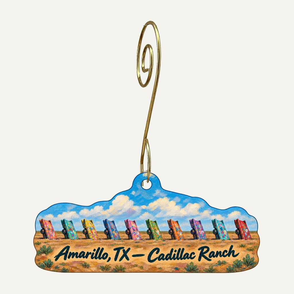 American Quarter Horse Foundation / AQHA Hall of Fame & Museum Town Icon custom wood ornament OC775 hanging on hook