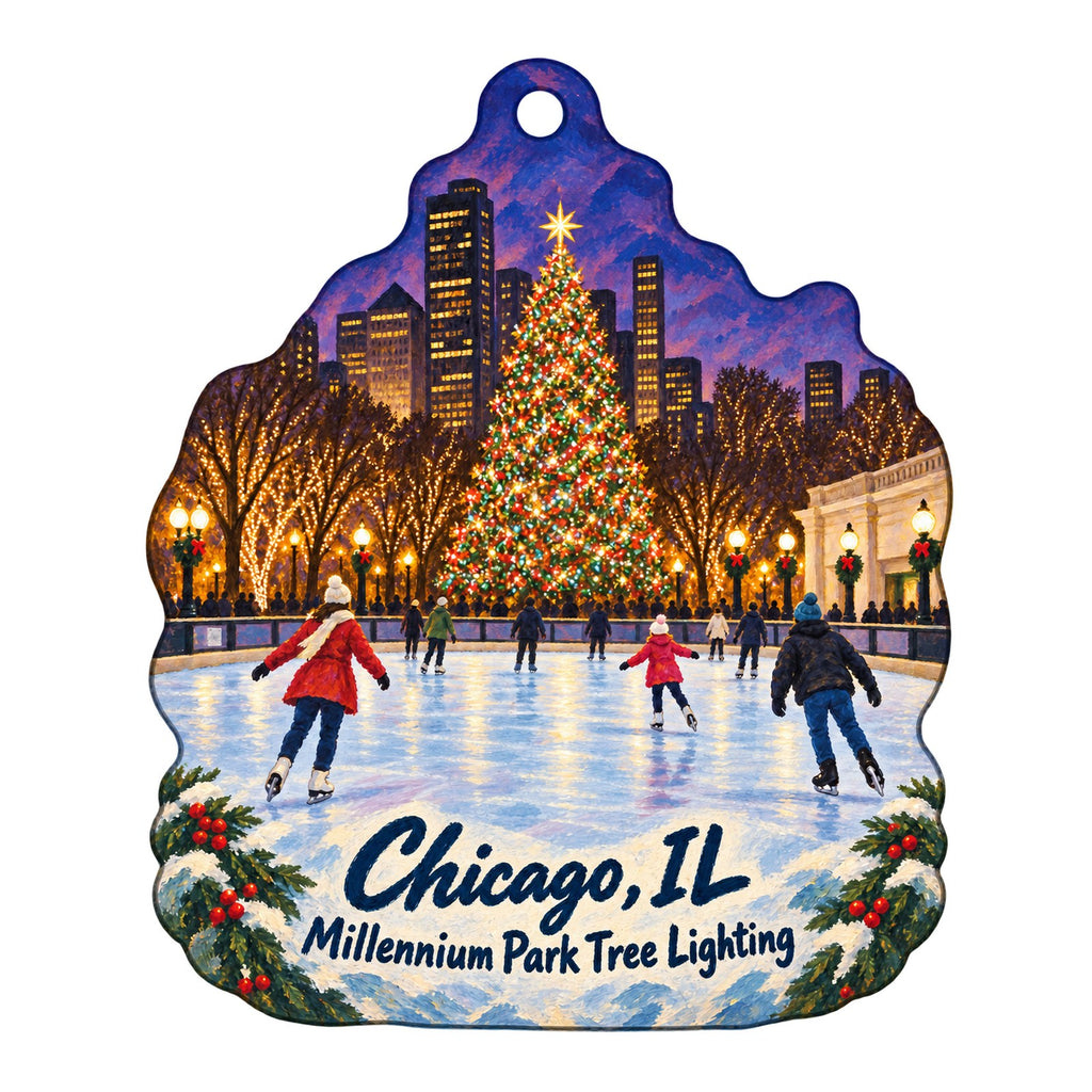Hoypoloi Gallery Christmas custom wood ornament OC78 on white