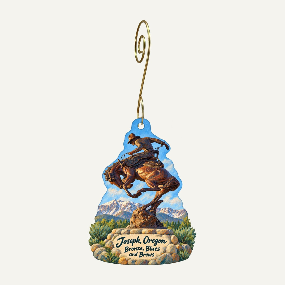 Mad Mary's Town Icon custom wood ornament OC796 hanging on hook