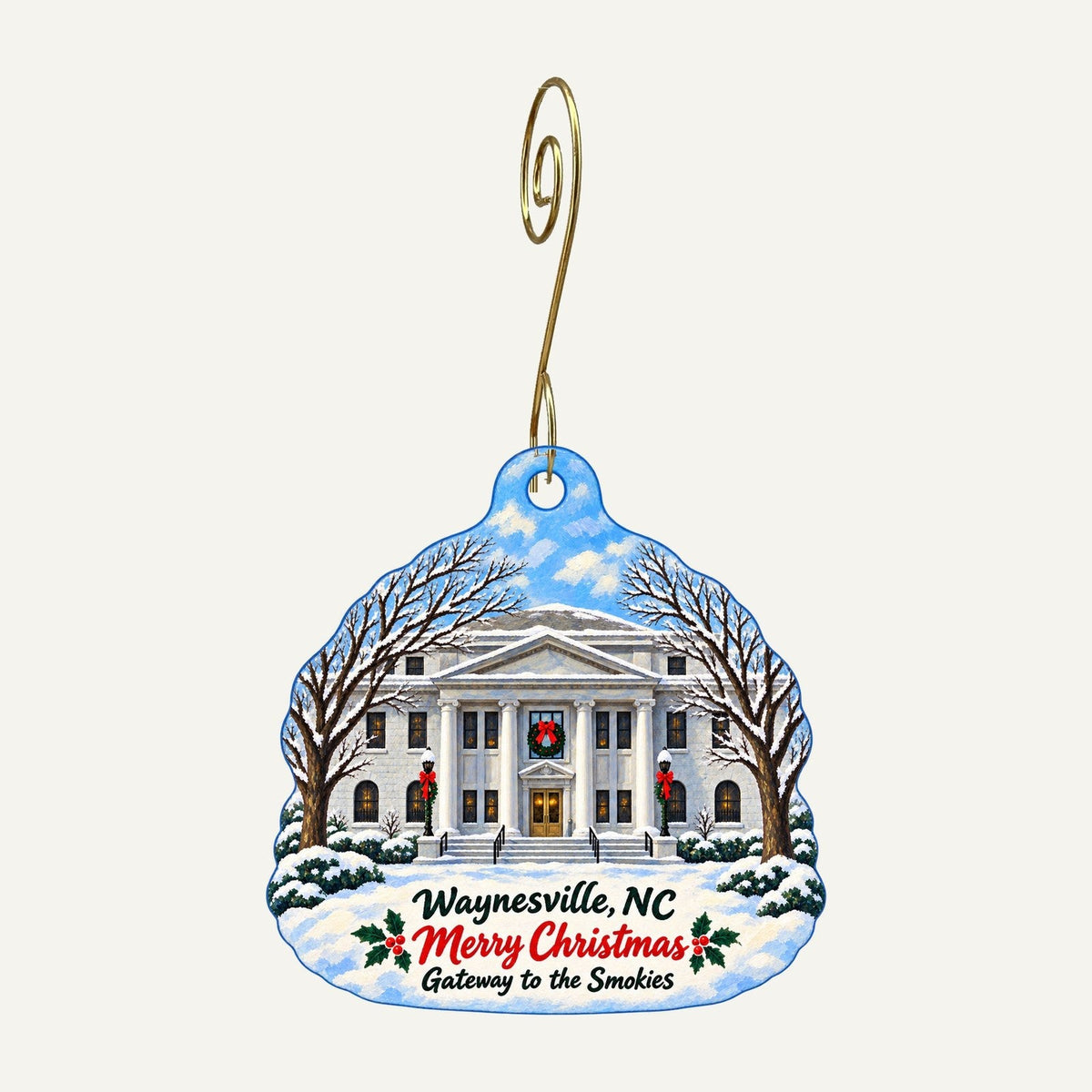 Affairs of the Heart Christmas custom wood ornament OC798 hanging on hook