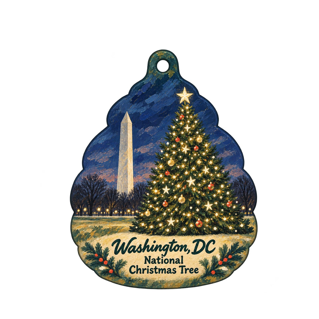 DAR Museum Shop Christmas custom wood ornament OC804 on white