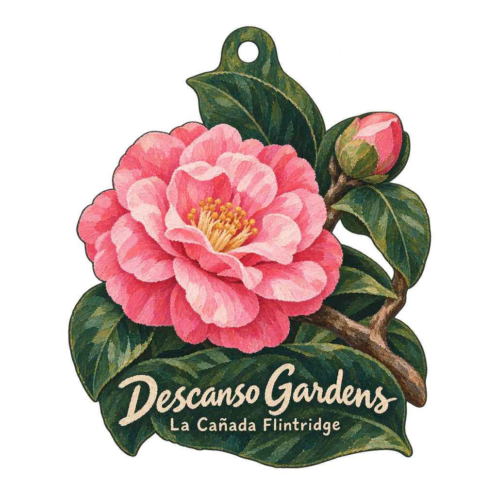 The Store at Descanso Gardens Logo custom wood ornament OC80 on white