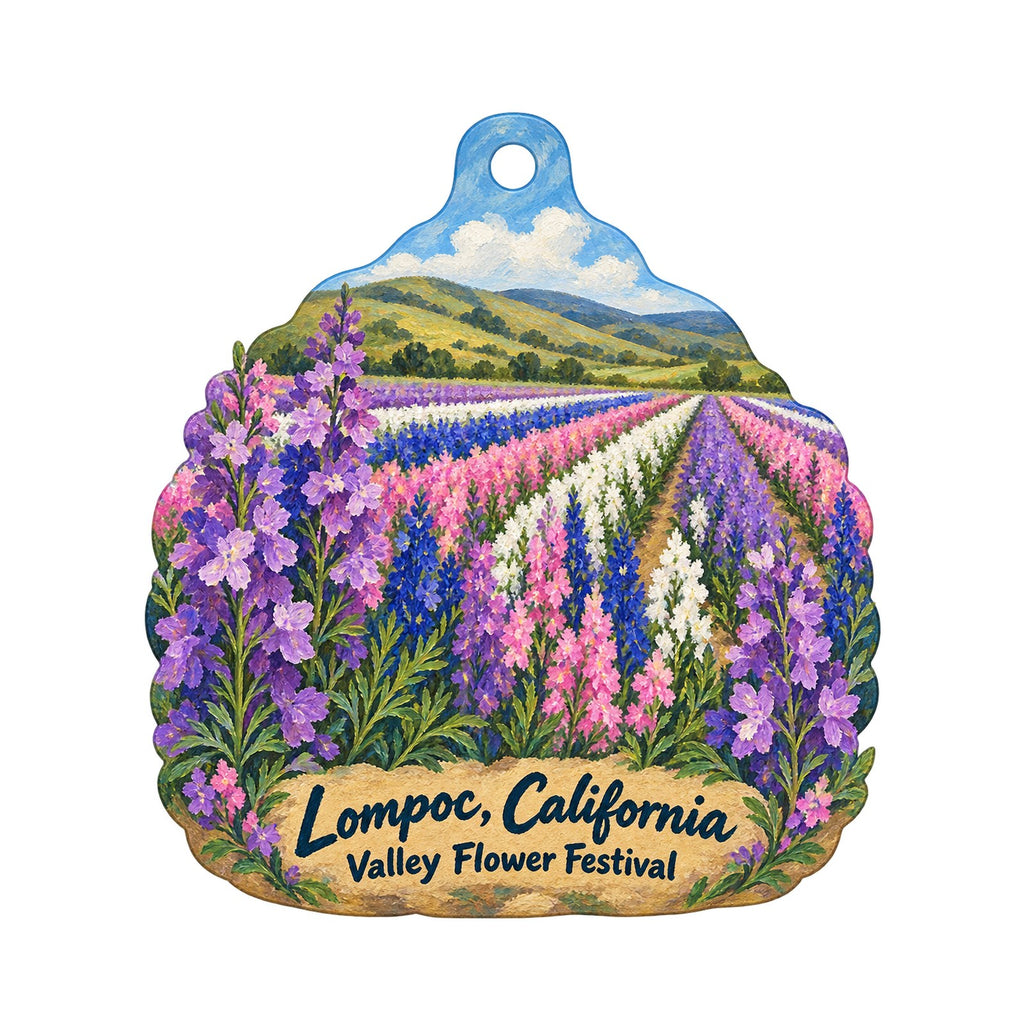 The Surf Connection Town Icon custom wood ornament OC811 on white