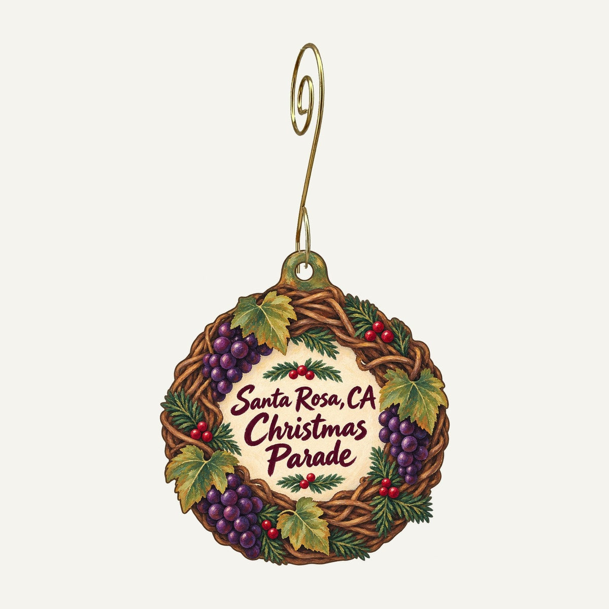 Sunnyside Cottage Gifts & Toys Christmas custom wood ornament OC813 hanging on hook