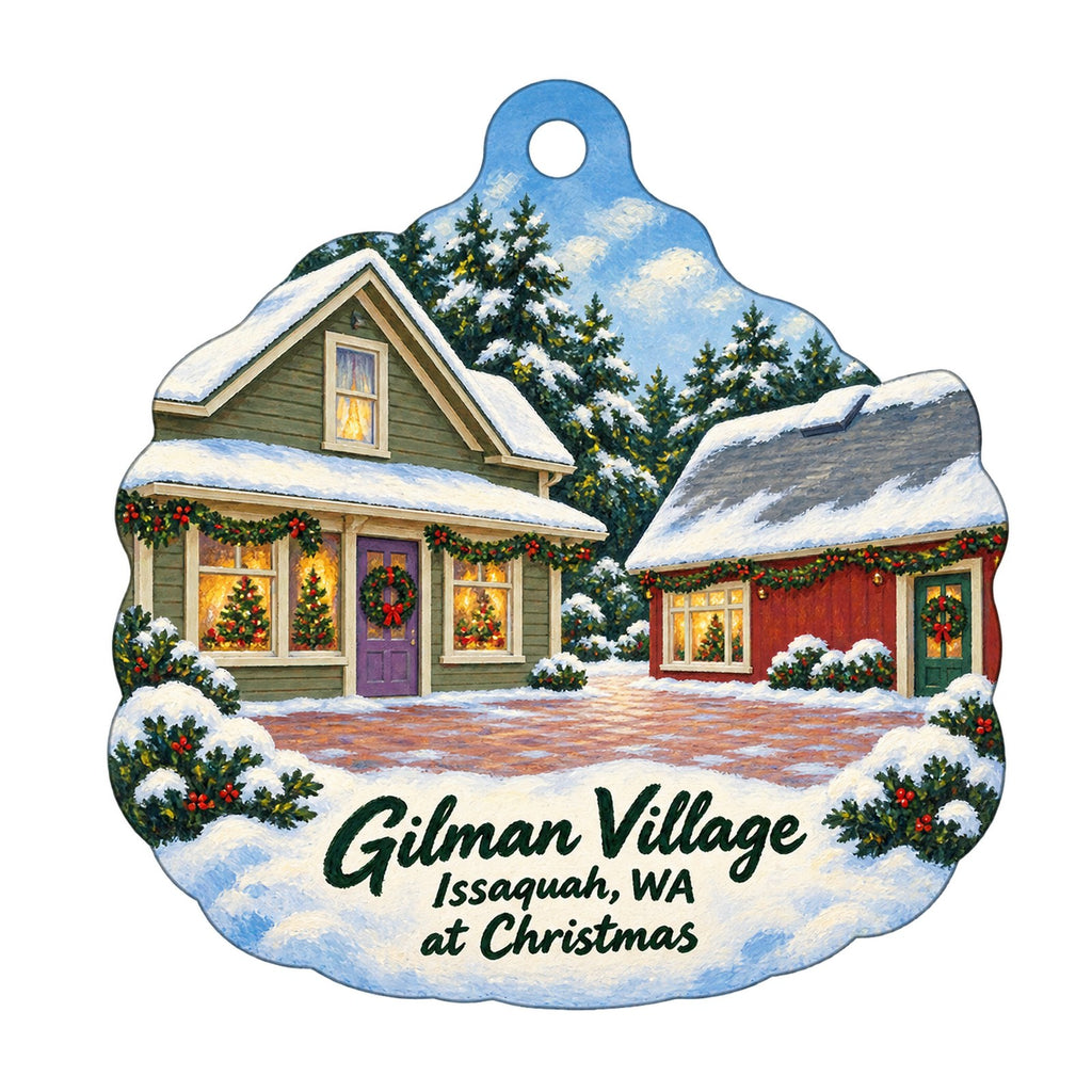 Lucky You Christmas custom wood ornament OC816 on white