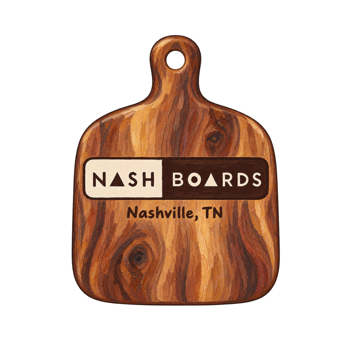 NASH Boards Logo custom wood ornament OC818 on white