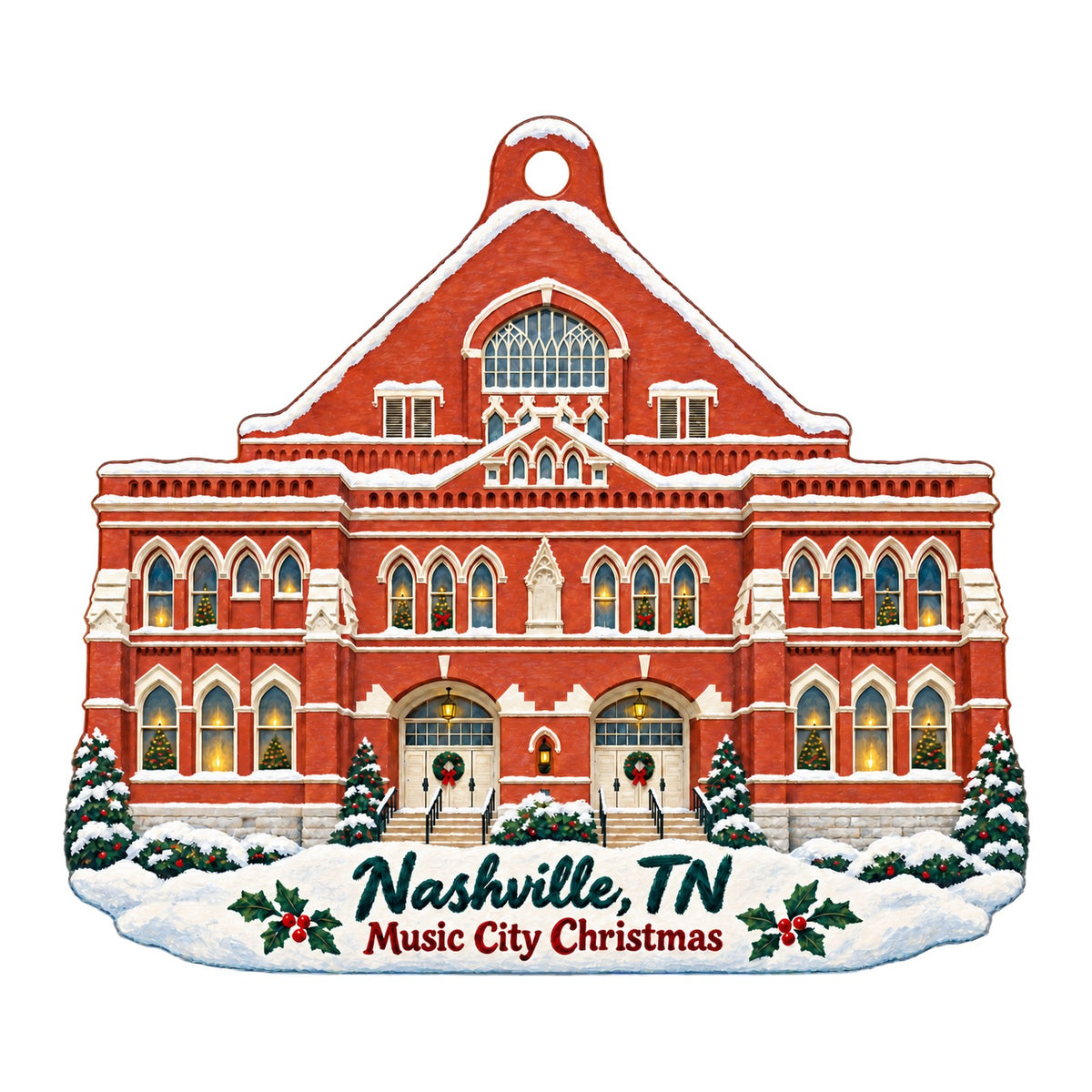 NASH Boards Christmas custom wood ornament OC819 on white