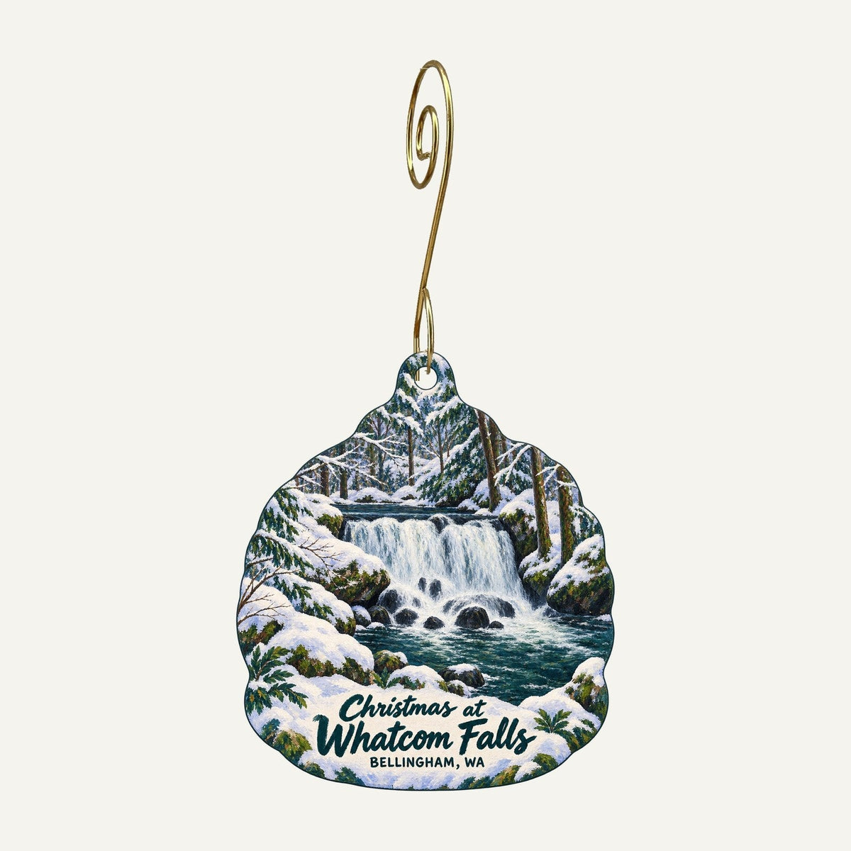 The Clothes Rack Christmas custom wood ornament OC828 hanging on hook