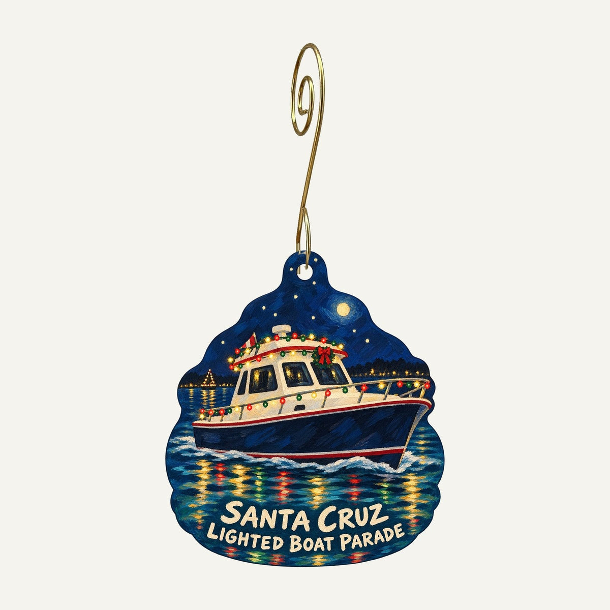 Seymour Marine Discovery Center - Ocean Discovery Shop Christmas custom wood ornament OC834 hanging on hook