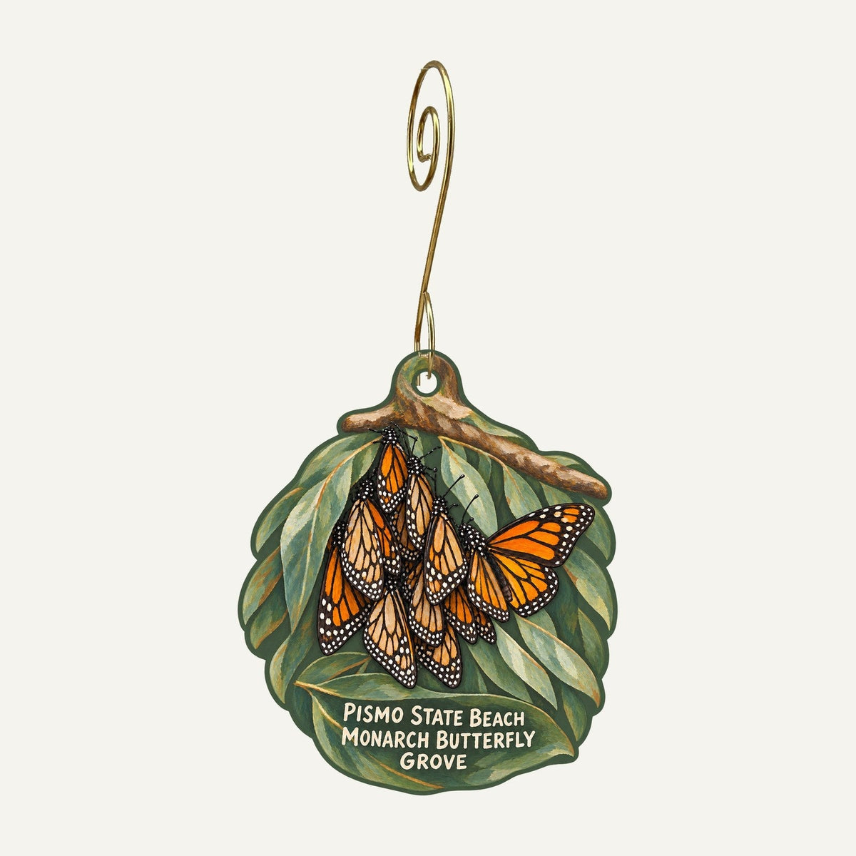 Central Coast State Parks Association Christmas custom wood ornament OC837 hanging on hook