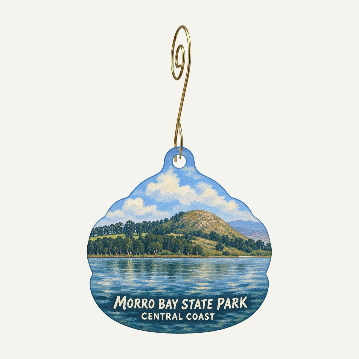 Central Coast State Parks Association Town Icon custom wood ornament OC838 hanging on hook