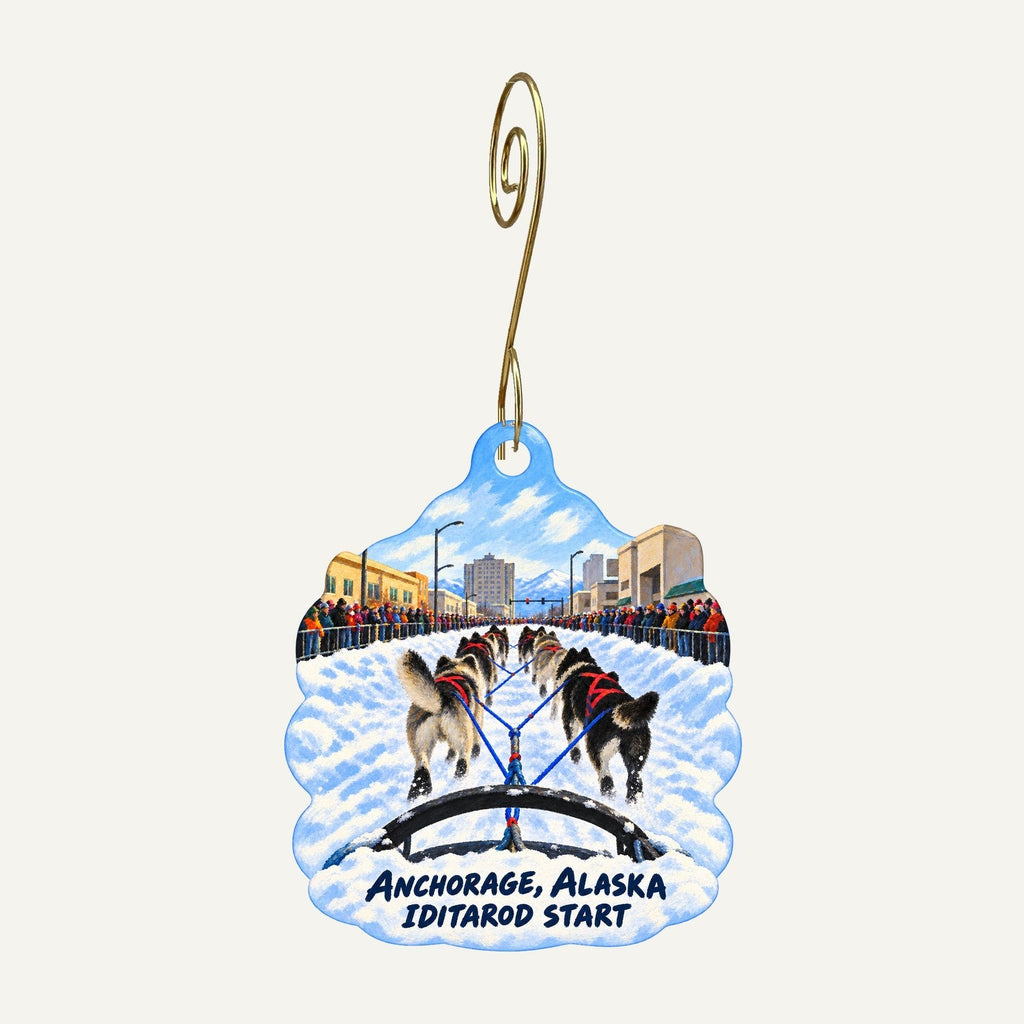 Moostique Town Icon custom wood ornament OC844 hanging on hook