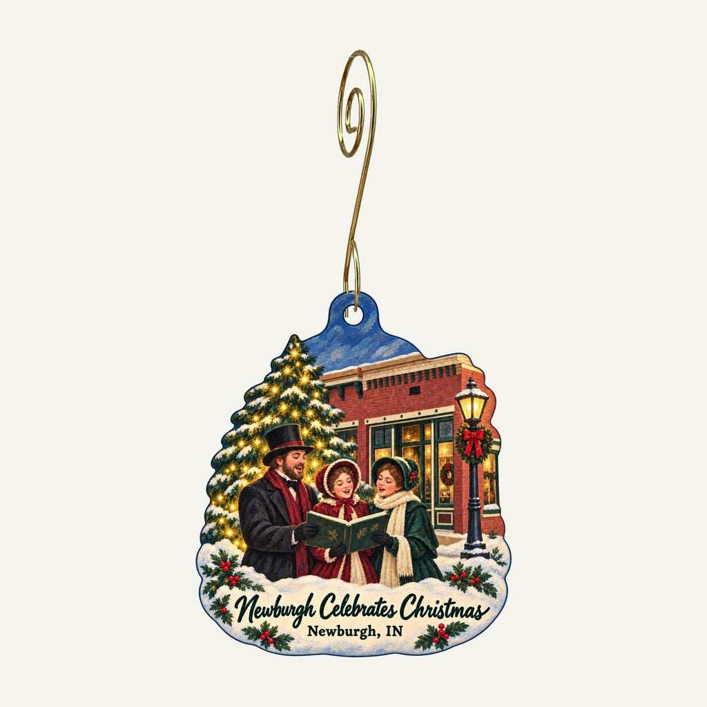 Mulberry Jean Accents Christmas custom wood ornament OC849 hanging on hook