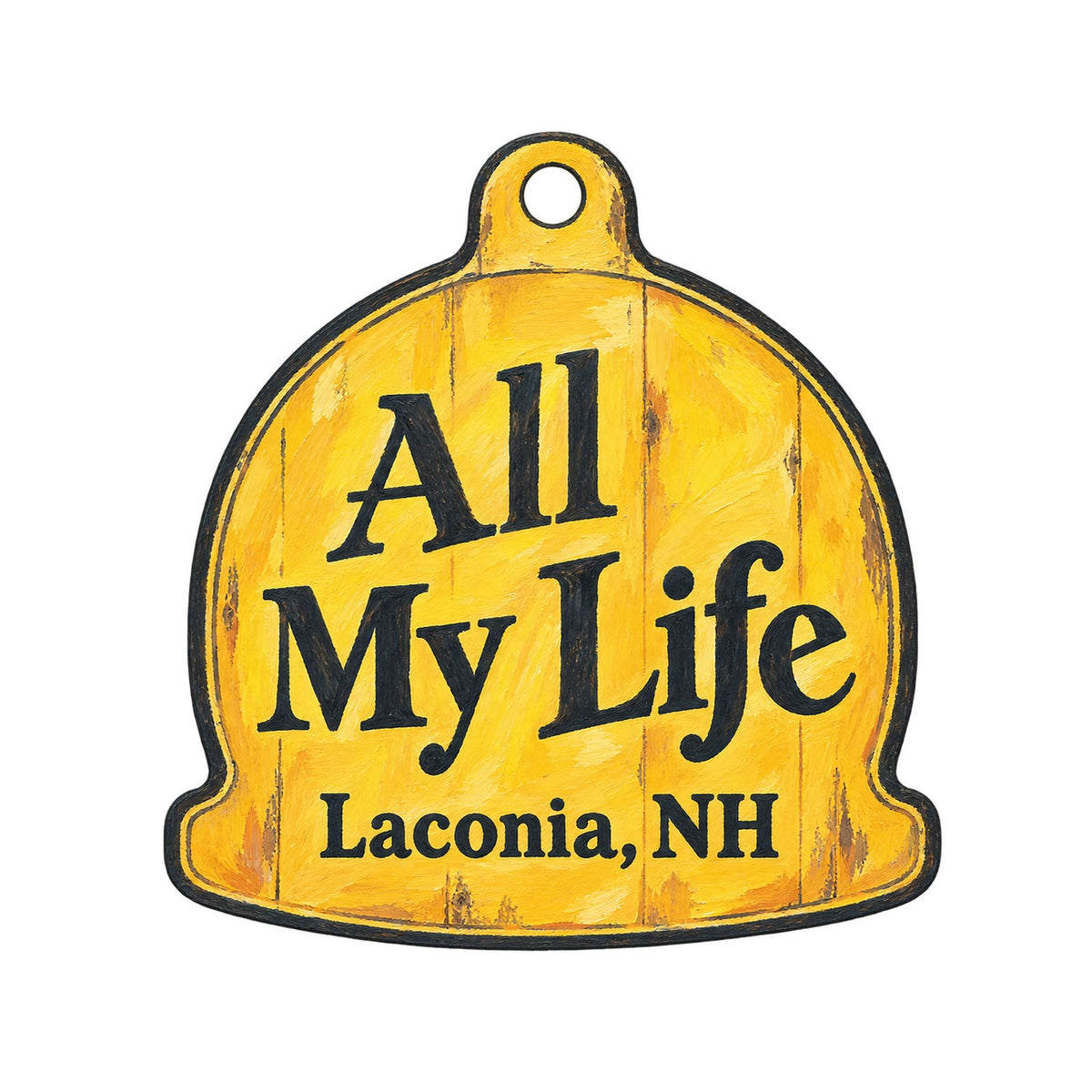 All My Life Logo custom wood ornament OC854 on white
