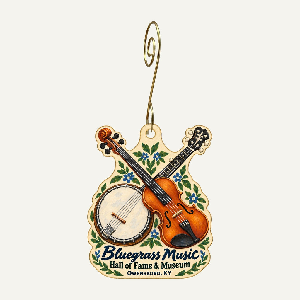 Bluegrass Music Hall of Fame & Museum Logo custom wood ornament OC857 hanging on hook